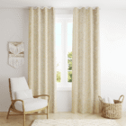 Cream and Gold Velvet Curtains - Home Loom INdia