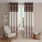 maroon jute leaf curtains - Home Loom India