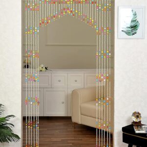 Vibrant Multicolor Beaded Door Curtain | Handcrafted Pearl String Partition for Doorways & Home Decoration